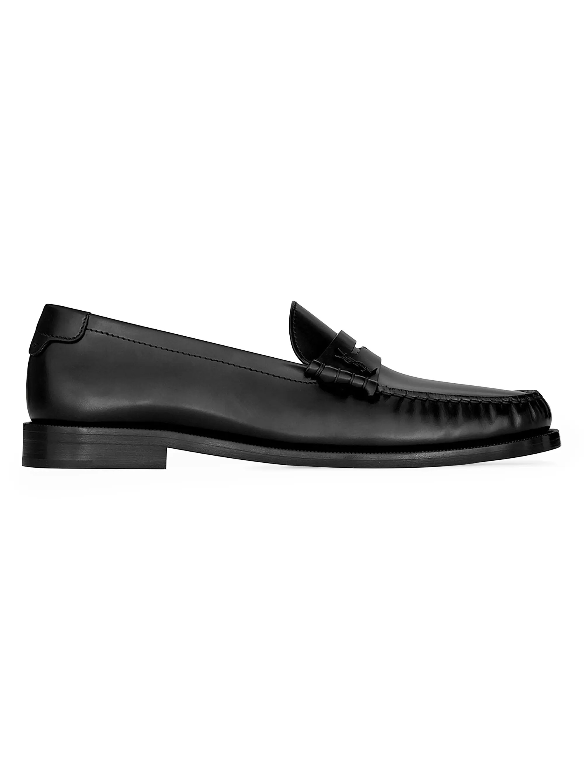 Le Loafers Penny Slippers In Glazed Leather | Saks Fifth Avenue