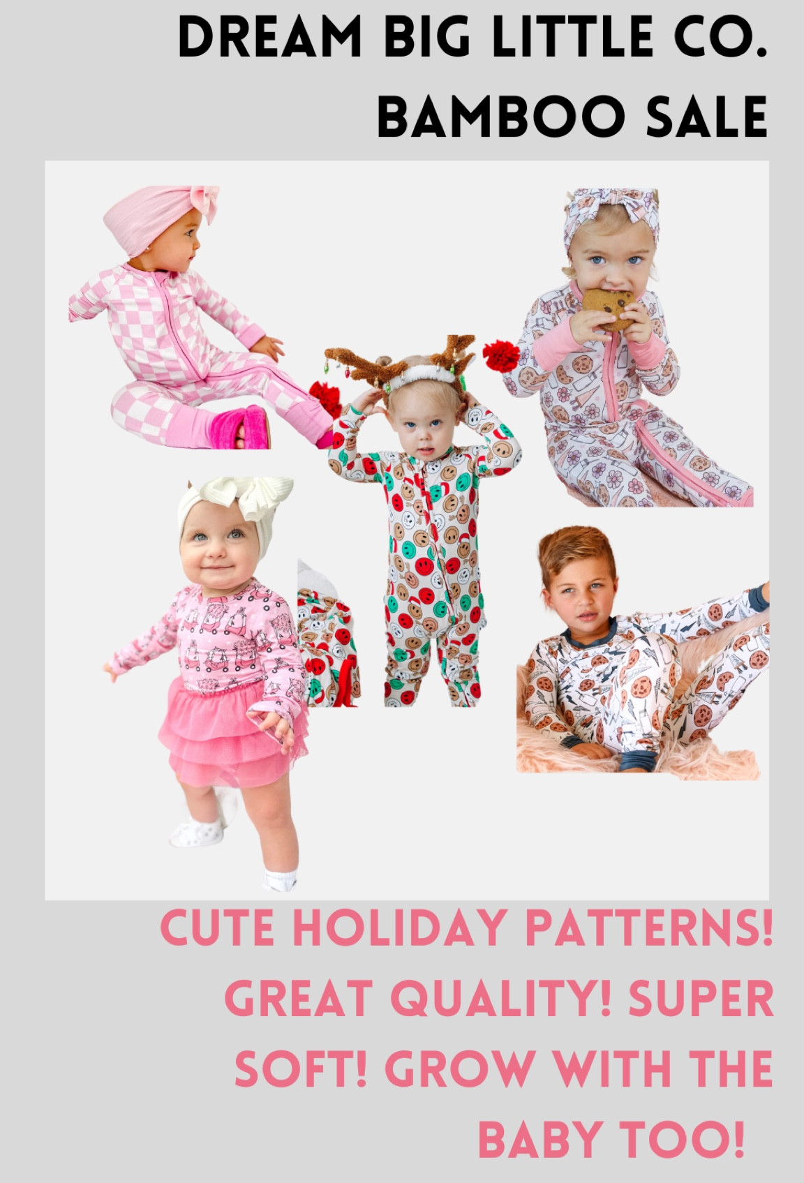 Dream Big Little Company 25% off sale! I love their rompers and Christmas prints for Eliza’s first Christmas! Sale

#LTKHoliday #LTKsalealert #LTKHolidaySale