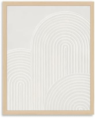 Contemporary White Textured Wall Art: 3D Retro Plaster Geometric Abstract Painting Line Spiral Sh... | Amazon (US)