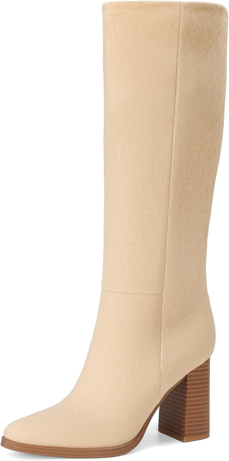 DREAM PAIRS Knee High Heel Boots Women's Fall Tall Boots | Amazon (US)