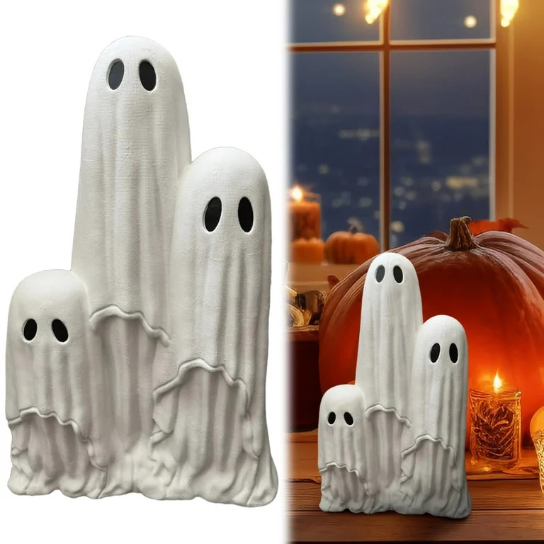 2025 Viral Ghost Trio LED Halloween Decorations – 9.8in Tall Hanging White Ghost Props for Indo... | Walmart (US)
