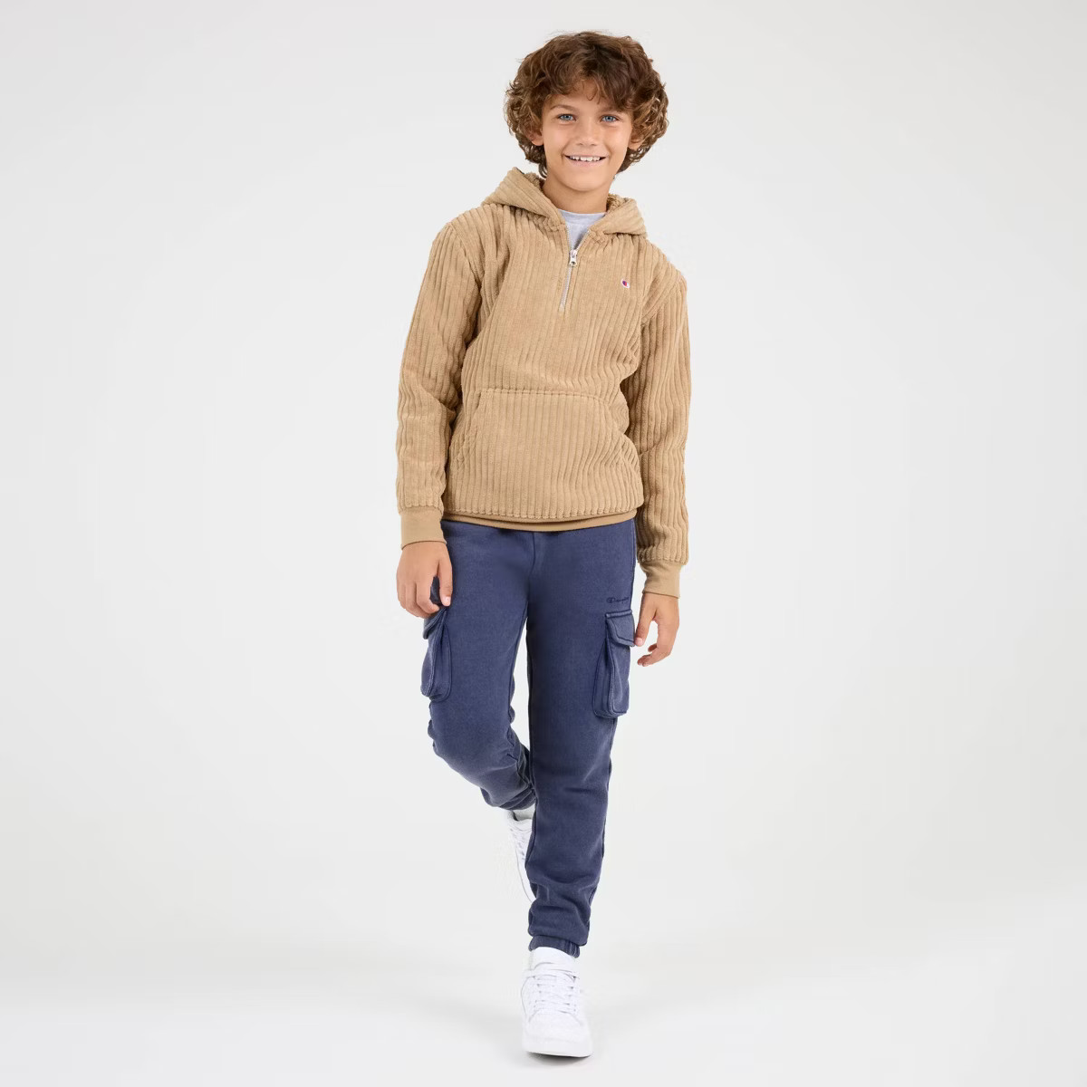 Champion Boys' 1/4 Zip Corduroy Hoodie | Target