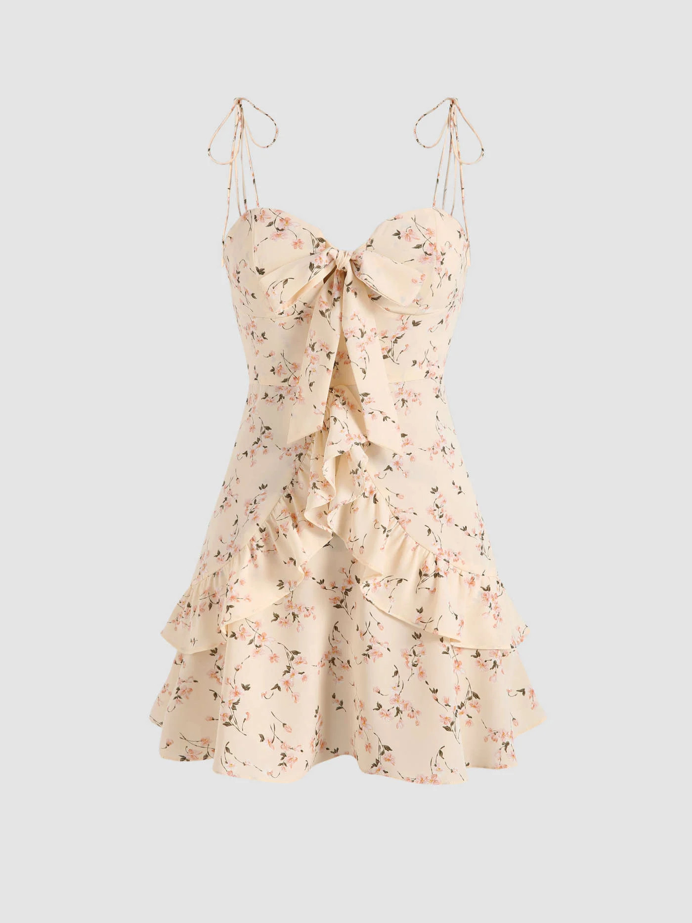 Rüschenbesatz Schnürkorsett Kleid | Cider