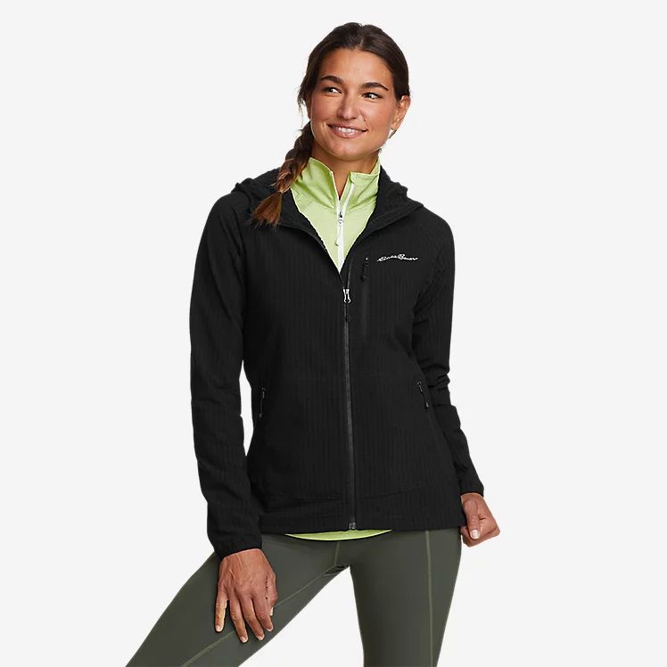 Women's Sandstone Backbone Grid Hoodie | Eddie Bauer | Eddie Bauer, LLC