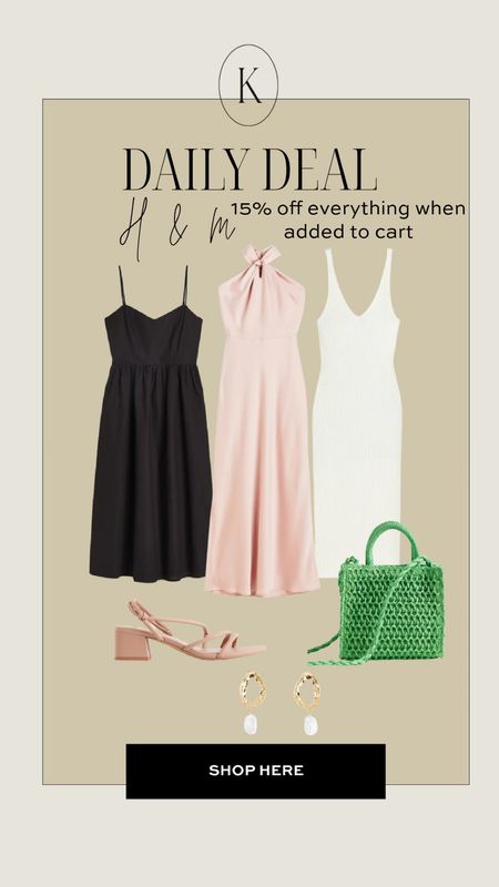 h&m deal of the day! 15% off everything today only, when added to your cart! Perfect time to shop for Easter/Spring!

#LTKFind #LTKsalealert #LTKstyletip