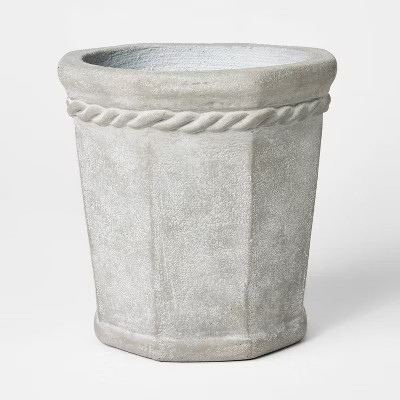 Octagon Concrete Planter Small Gray - Threshold™ designed with Studio McGee | Target