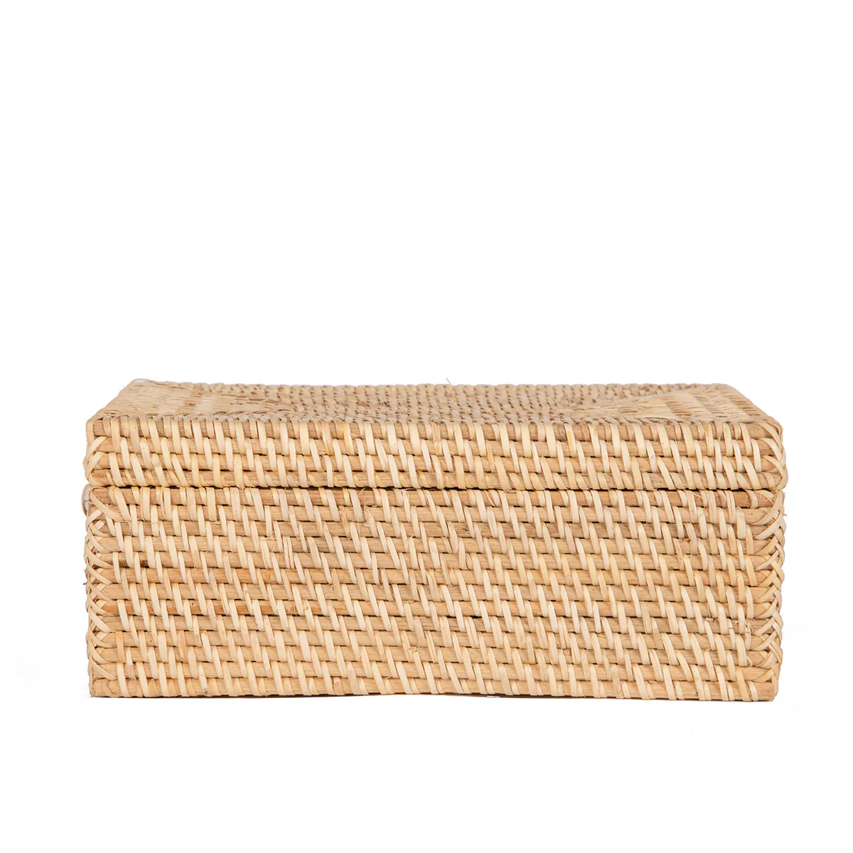 Large Natural Rattan Accent Box | Blue Print