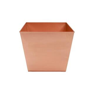 16.25 in. x 16.25 in. Square Copper Plated Galvanized Steel Flower Planter Box | The Home Depot