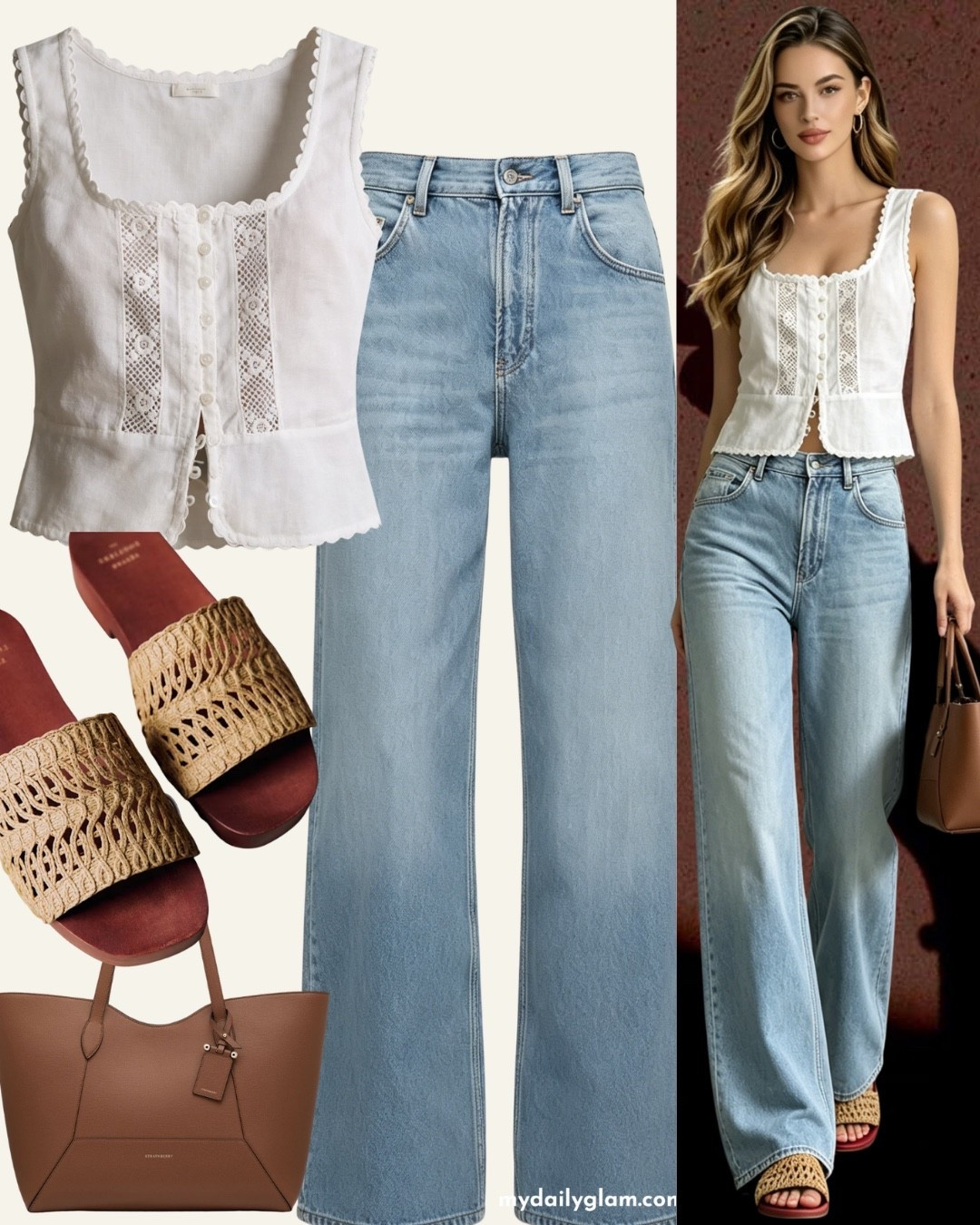 High Waist Wide Leg Jeans Summer Cool Looks｜#LTKStyleTip #LTKSeasonal #SummerDenim

#LTKootd #LTKOver40 #LTKWorkwear