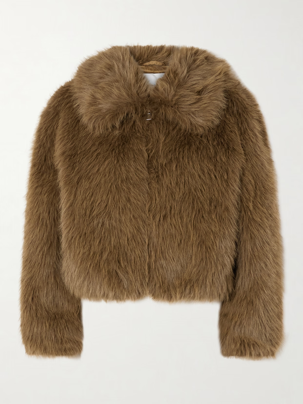 The Frankie Shop - Hope Faux Fur Jacket - Brown | NET-A-PORTER (US)