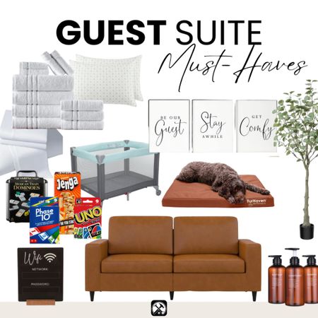 Guest Suite Must-Haves 
#guest #guestbedroom #guestsuite #airbnb #vrbo #guesthome 

#LTKfindsunder100 #LTKhome #LTKfindsunder50