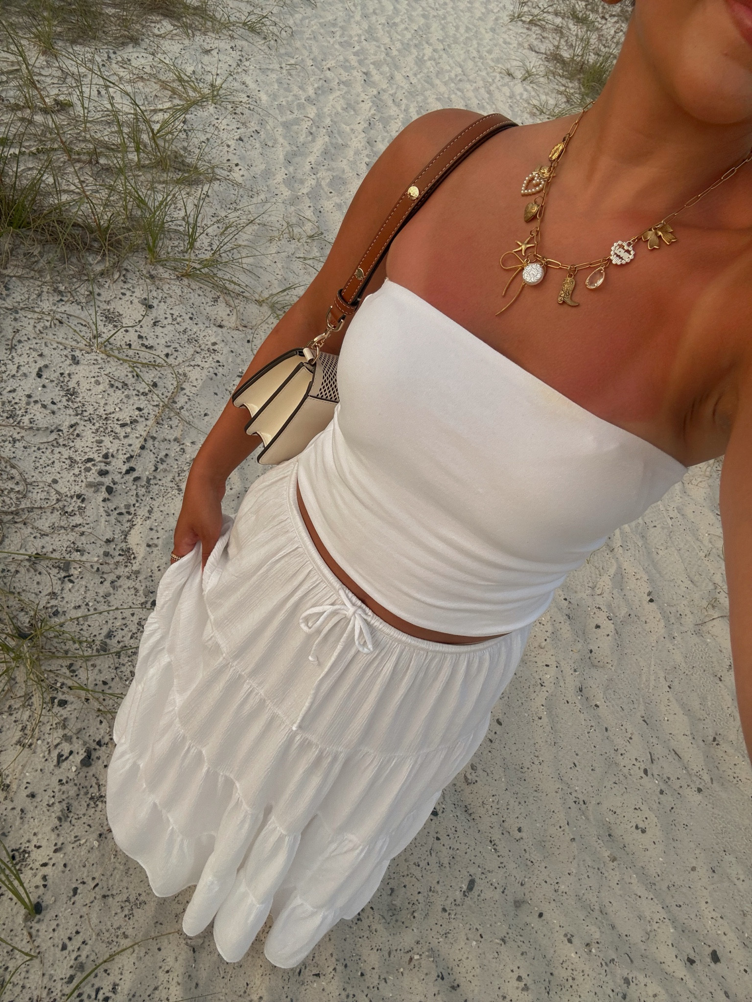 Beach outfit! necklace is Bijoux.co_jewels (KATIEF20), purse Tory Burch 

Wearing size SMALLS

#LTKStyleTip #LTKFindsUnder50 #LTKSeasonal