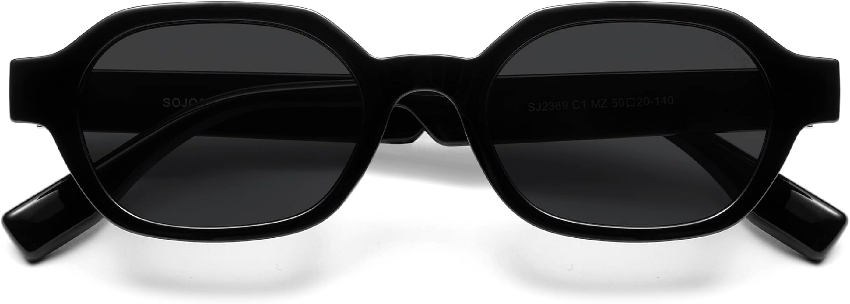 SOJOS Retro Polarized Hexagon Sunglasses for Women Men, UV400 Trendy Rectangle 70s 80s 90s Shades... | Amazon (US)