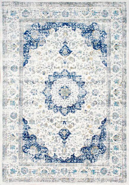 Blue Distressed Persian 8' x 10' Area Rug | Rugs USA