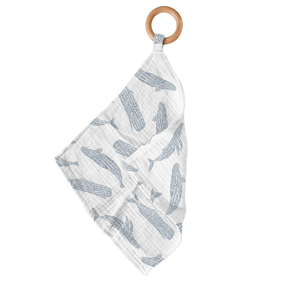 Blue Shadow Whales Bamboo Newcastle Teether | Newcastle Classics