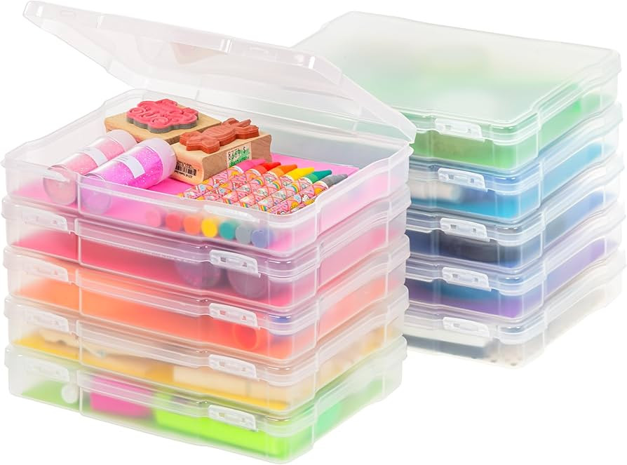 IRIS USA 5" x 7" Photo Storage Box Craft Keeper Cases, 10-Pack, Organization Task Holders for Pic... | Amazon (US)