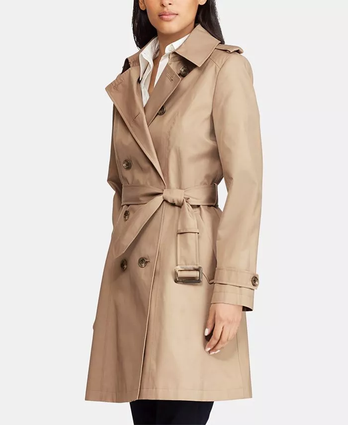 Lauren Ralph Lauren Women's Belted Water Resistant Trench Coat, Created for  Macy's - Macy's