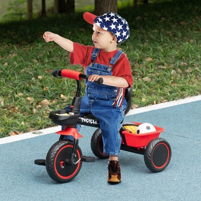 JVNOXK Tricycle for Toddlers Age 2-5 with Adjustable Seat, Red Kids Trike with Storage Basket & Mudguard, Safe Toddler Bike for Boys and Girls | Target