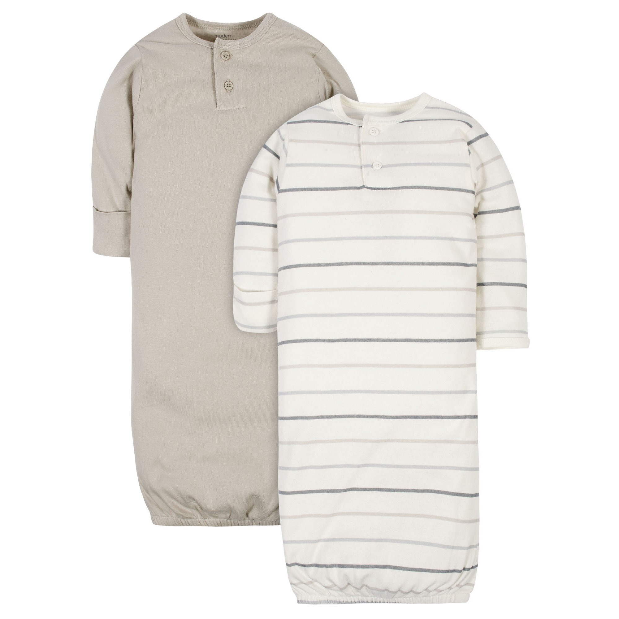 Modern Moments by Gerber Baby Boy or Girl Gender Neutral Gowns, 2-Pack | Walmart (US)