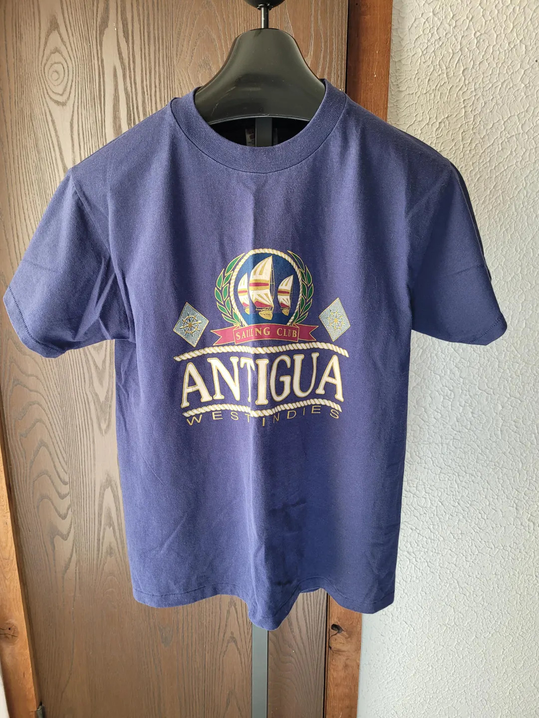 Vintage Antigua West Indies Sailing Club T-Shirt Navy Blue Sz Medium Hanes Mens Unisex | Etsy (US)
