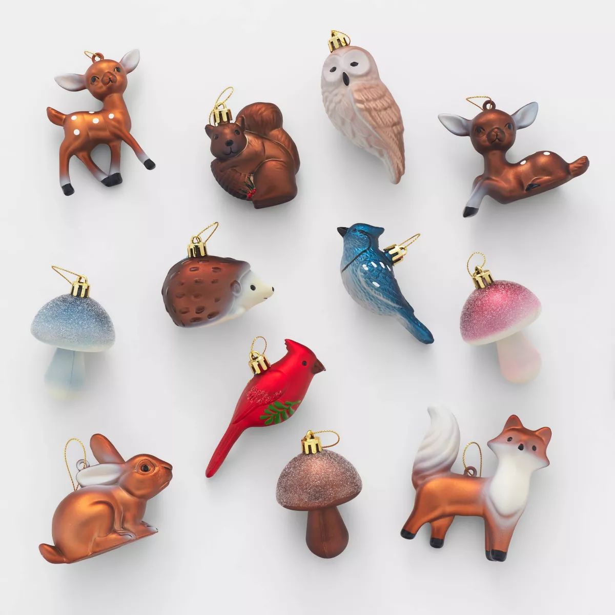 Woodland Animals Christmas Tree Ornament Set 12pc - Wondershop™ | Target