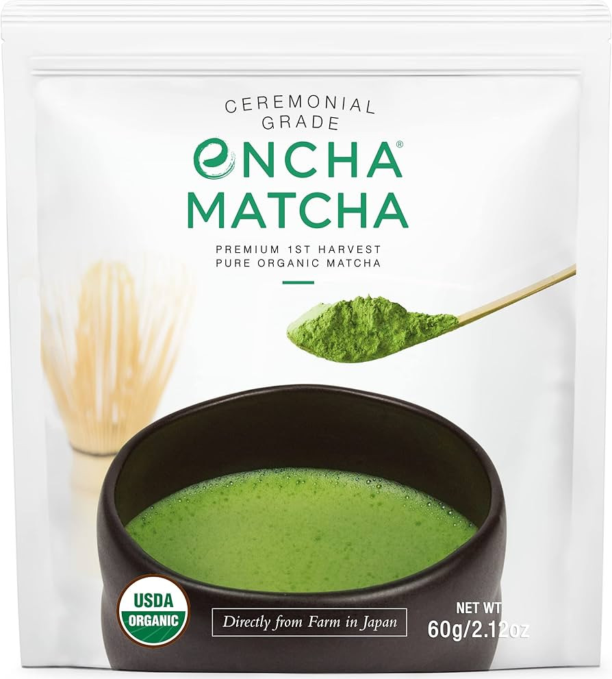 Encha Ceremonial Grade Matcha Powder - First Harvest Organic Japanese Matcha Green Tea Powder, Fr... | Amazon (US)