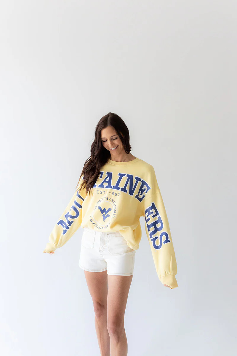 West Virginia Philly Split Lantern Sleeve Crew | Gameday Social