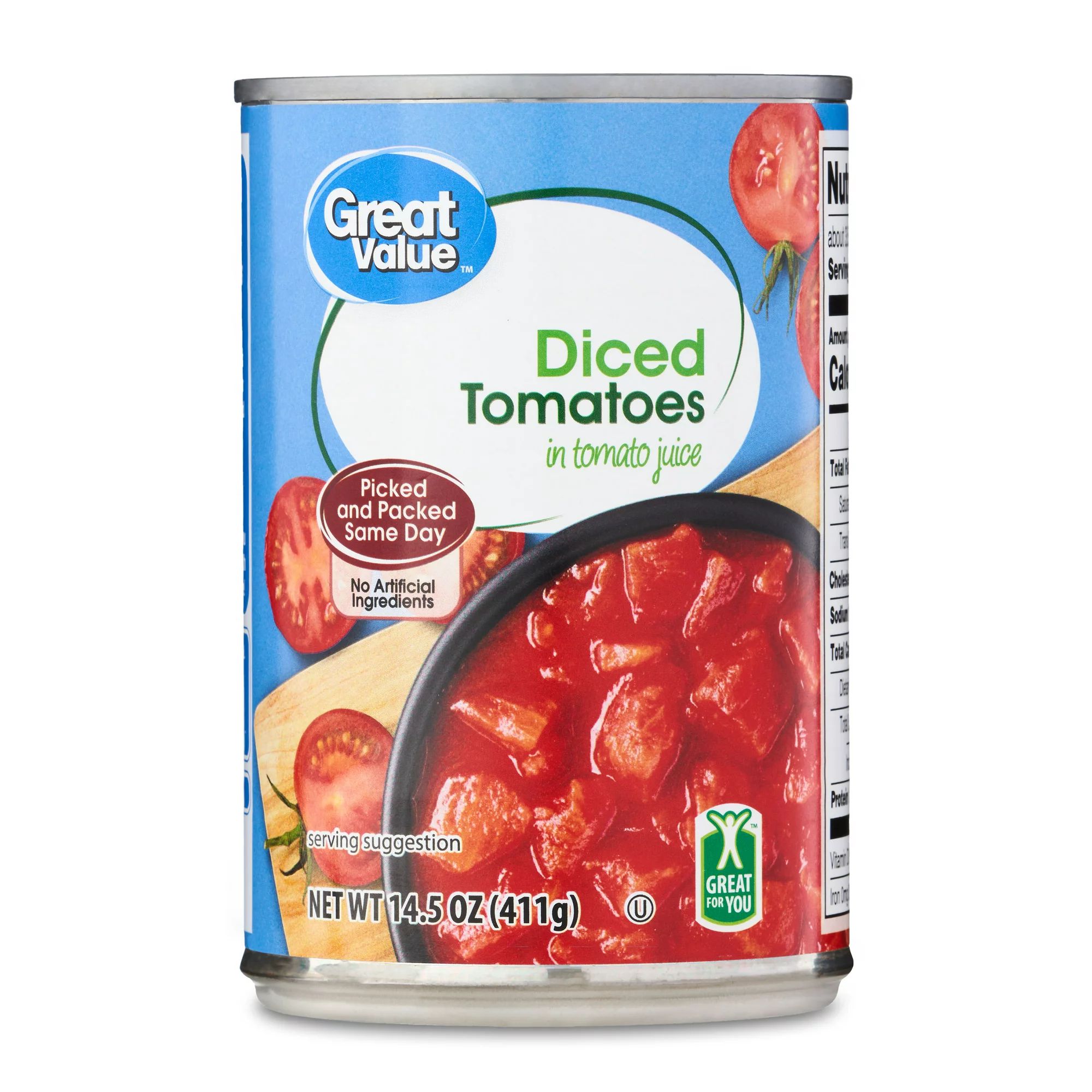 Great Value Diced Tomatoes in Tomato Juice, 14.5 oz Can | Walmart (US)