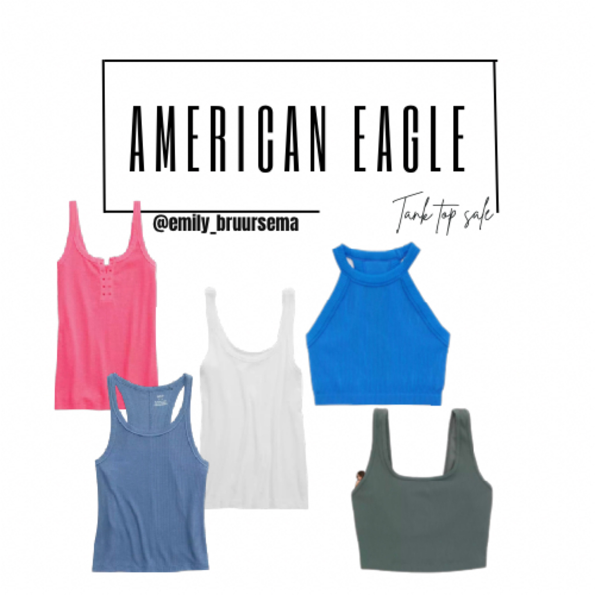 American Eagle tank tops are all on sale. 

#LTKU #LTKSale #LTKsalealert