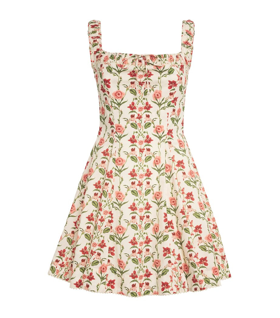Cotton Floral Mini Dress | Harrods