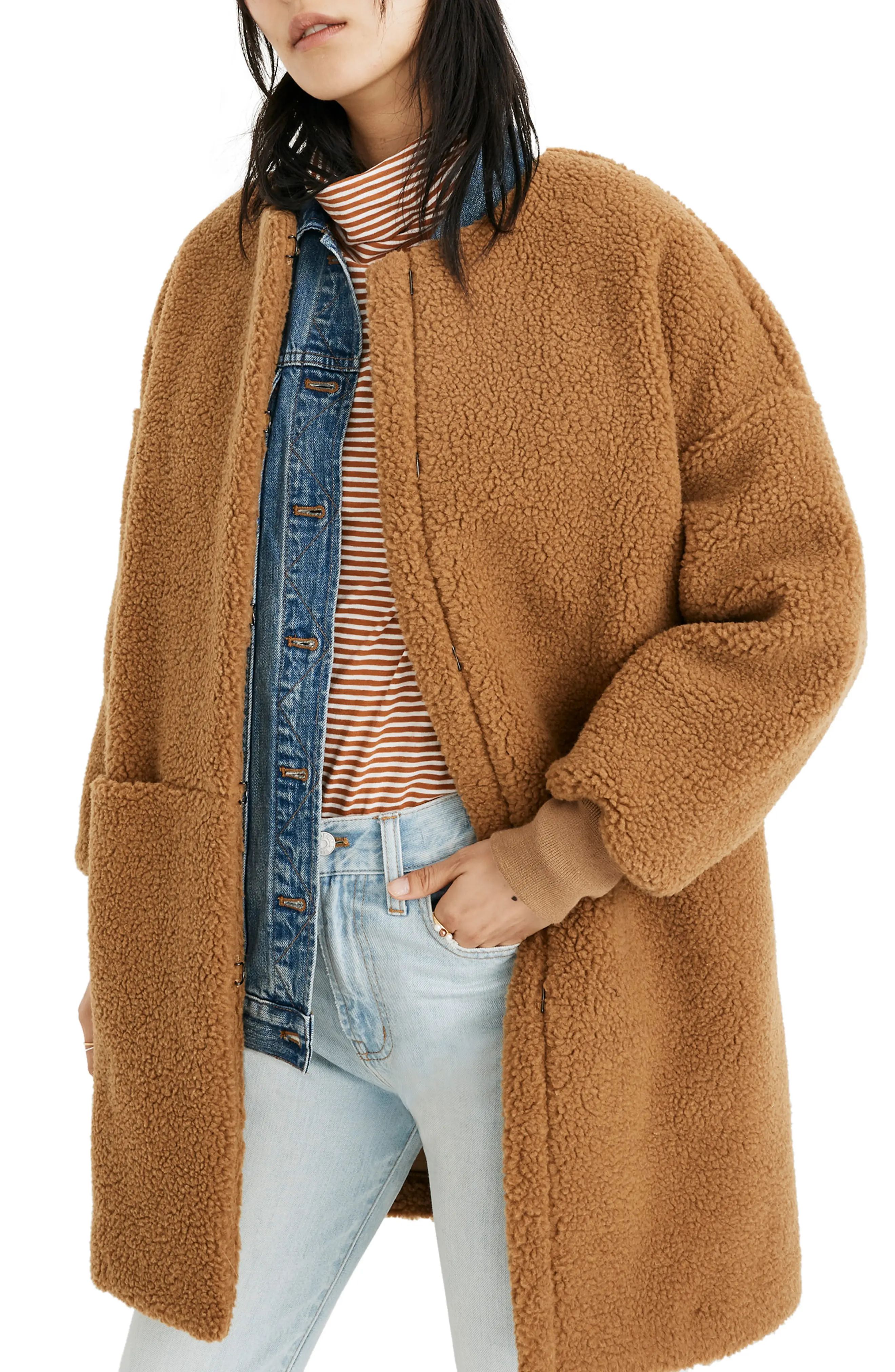 Bonded Fleece Cocoon Coat | Nordstrom