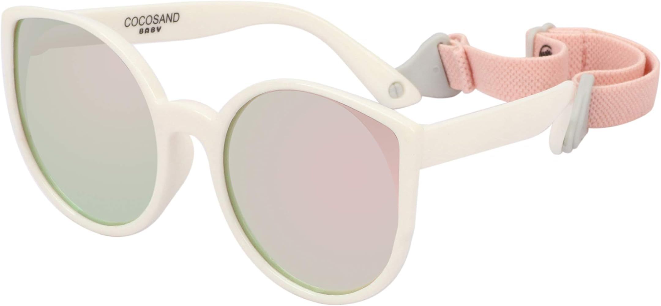 COCOSAND Baby Sunglasses with Strap Cateye Style UV400 Protection for Age 0-24months | Amazon (US)