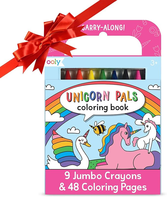 Ooly Travel Art Kit with 9 Jumbo Crayons & 48 Themed Coloring Pages & Case for Easy Traveling Art... | Amazon (US)