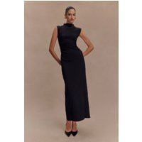 Elliot High Neck Sleeveless Maxi Dress - Black I MESHKI I Size XXS | MESHKI US