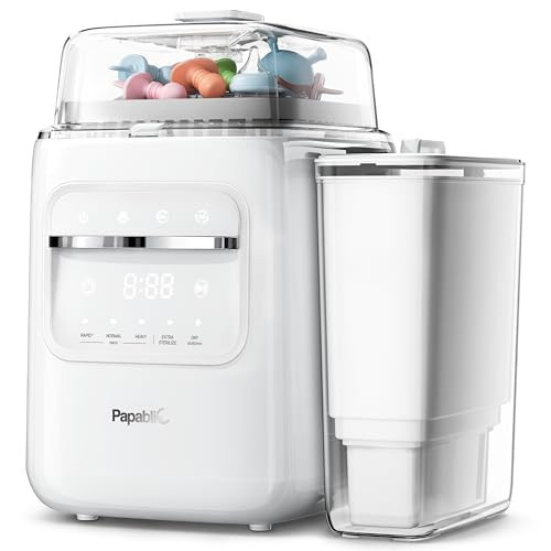 Papablic SafeguardPlus Baby Bottle Washer with Water Purification, 8 Bottles Capacity, 12-Min Fast Wash, 360° Deep Clean Bottle Washer &Sterilizer &Dryer for Bottles, Pump Parts, Baby Essentials | Amazon (US)