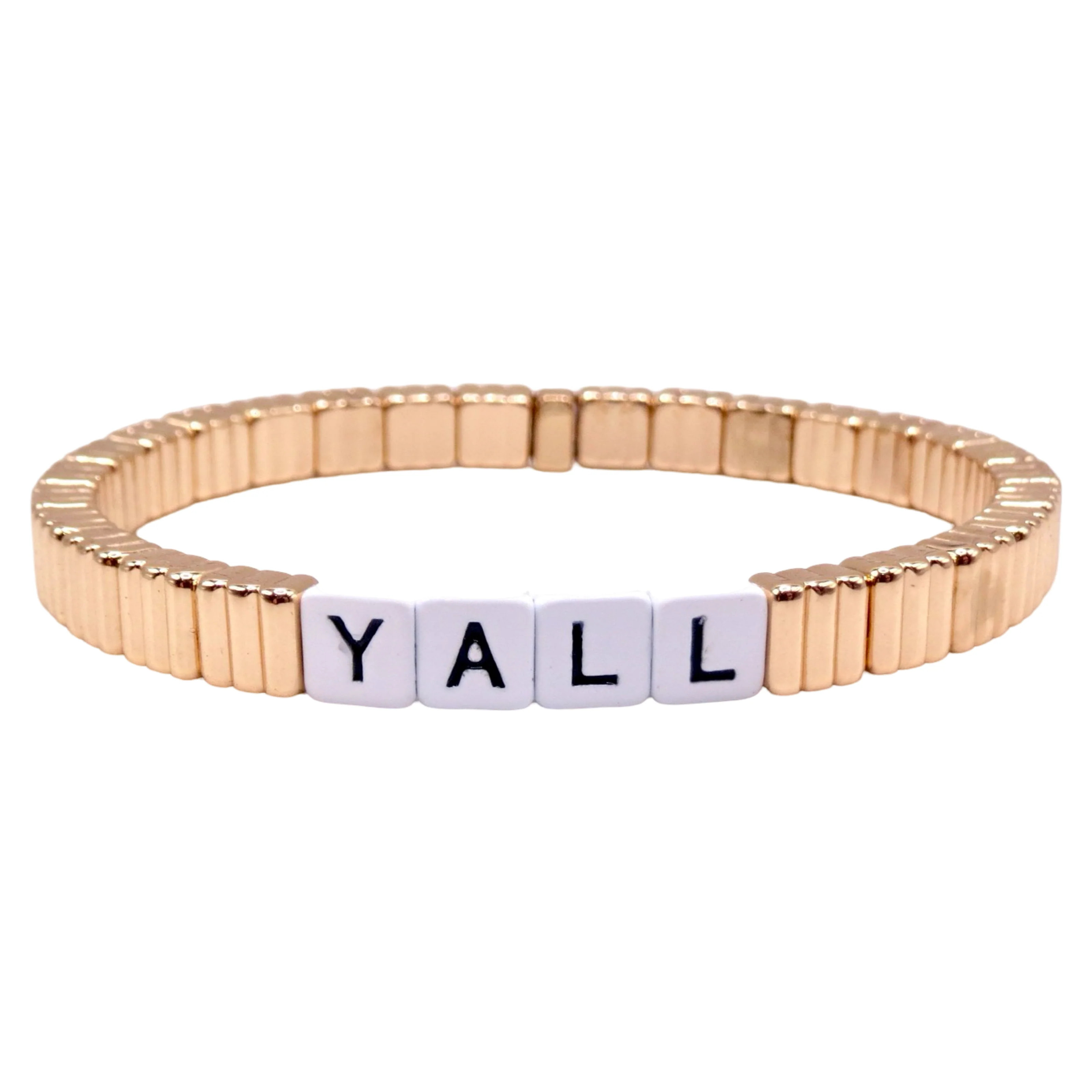 Stackable Y'all Gold Line Bracelet | La Lumiere NY