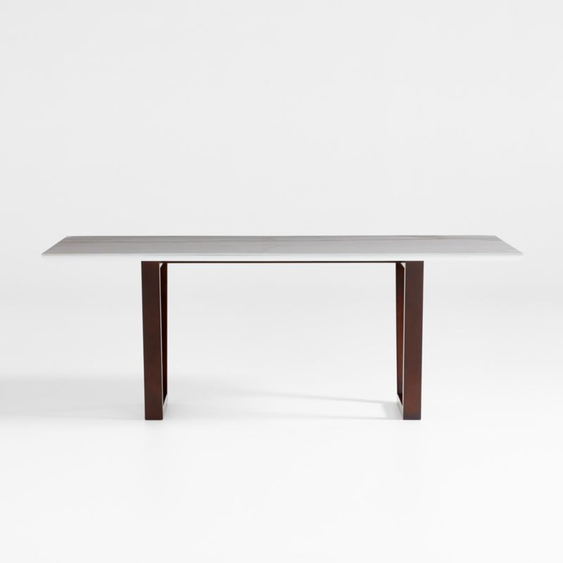 Giada 79" White Porcelain Table | Crate & Barrel | Crate & Barrel