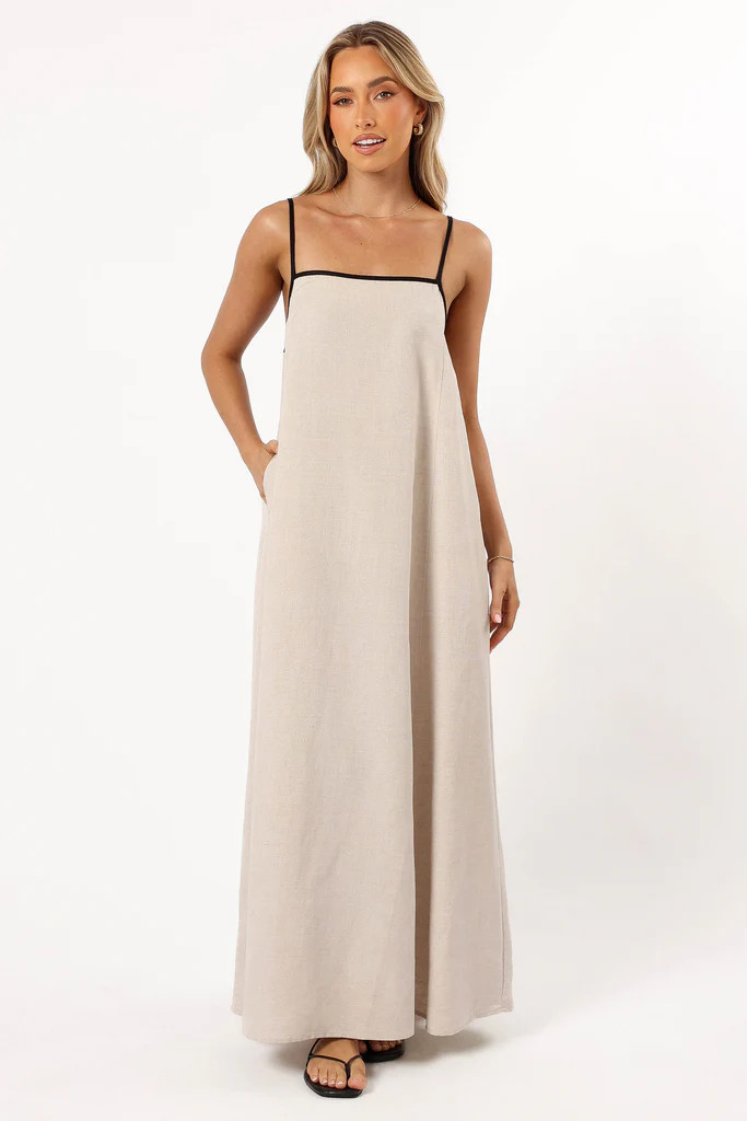 Elliana Maxi Dress - Beige | Petal & Pup (US)