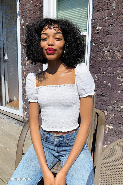 UO Sabrina Smocked Square Neck Top | Urban Outfitters (US and RoW)