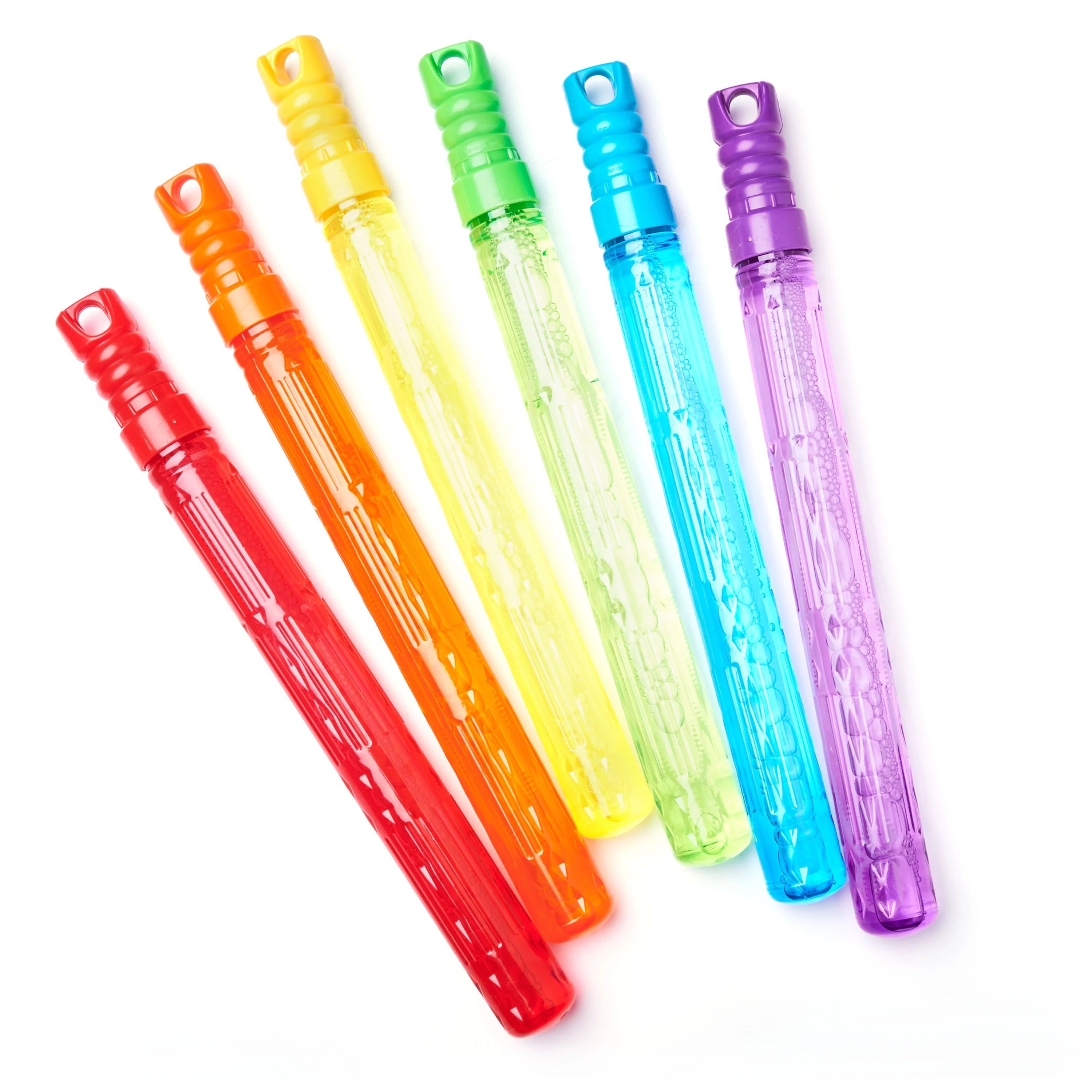 Play Day Bubble Maker Stick Toy with 30 Ounce Bubble Solution, 6 Pack, Multiple Colors | Walmart (US)