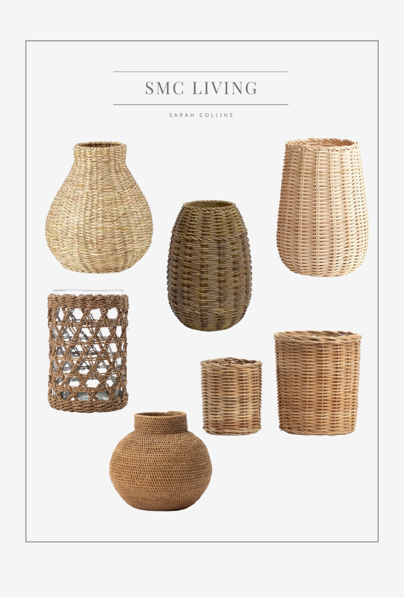 smc.living - wicker vases

Woven vases, rattan vase, wicker vase, brown vase, seagrass vase

#LTKFind #LTKhome