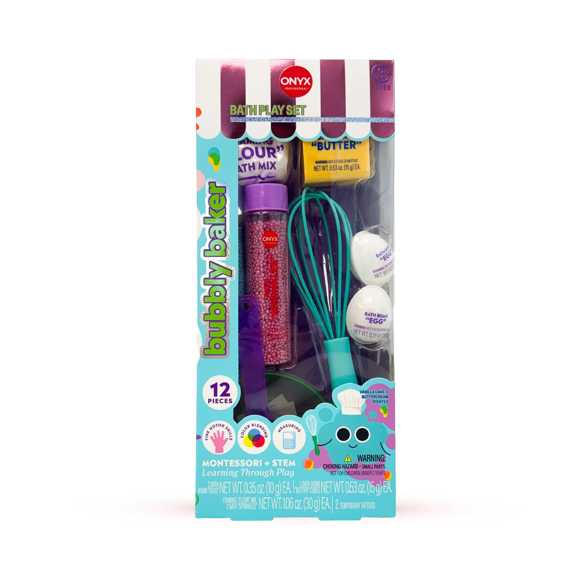 ONYX Professional Bubbly Baker Kids Bath Set, 12 pieces, Toy for Kids Ages 3 and Up | Walmart (US)
