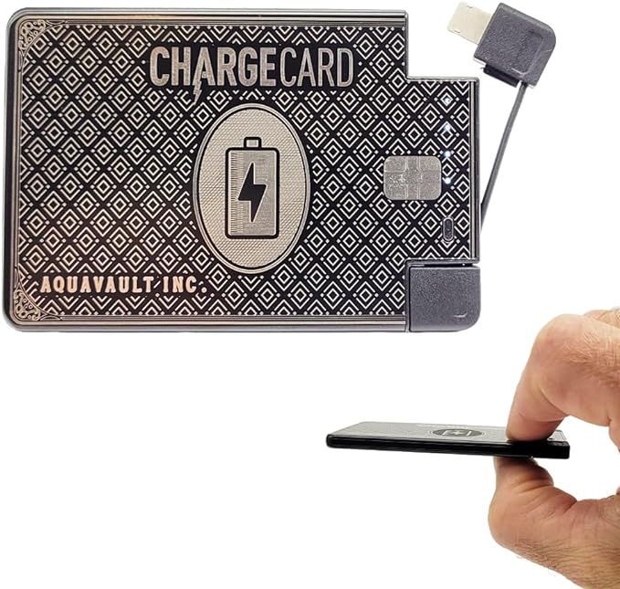 ChargeCard. Ultra-Thin Credit Card Sized Portable Charger & Battery Bank. (2300mAh/ 1.5A Fast Cha... | Amazon (US)