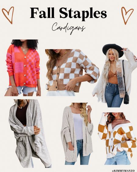 Fall staples - cardigans

Checkered, oversized, bright colors, bold colors, pink, comfy, fall fashion, capsule, Amazon, vici, impressions, mindy maes, the post 

#LTKSeasonal #LTKstyletip #LTKFind