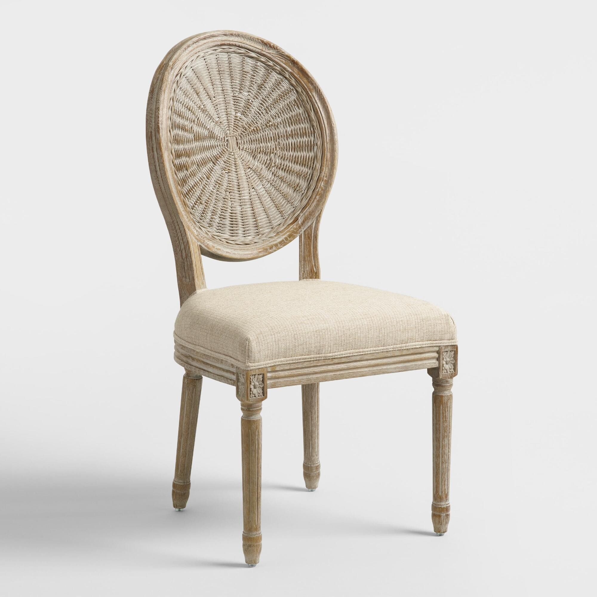 Natural Cane Paige Round Back Dining Chairs Set Of 2 by World Market | World Market