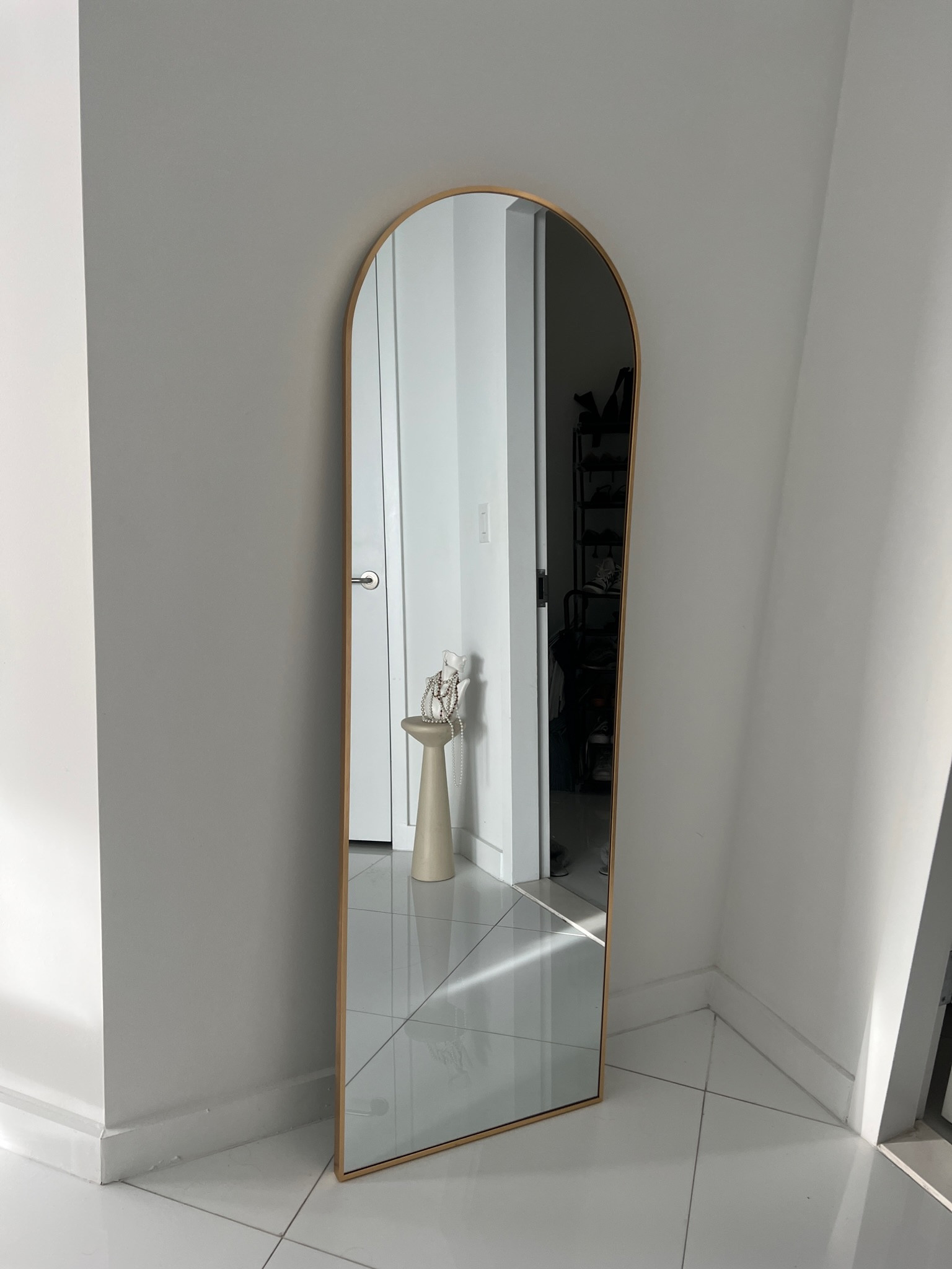 A great full length mirror for the price! The prettiest gold rim

#LTKhome #LTKSeasonal
