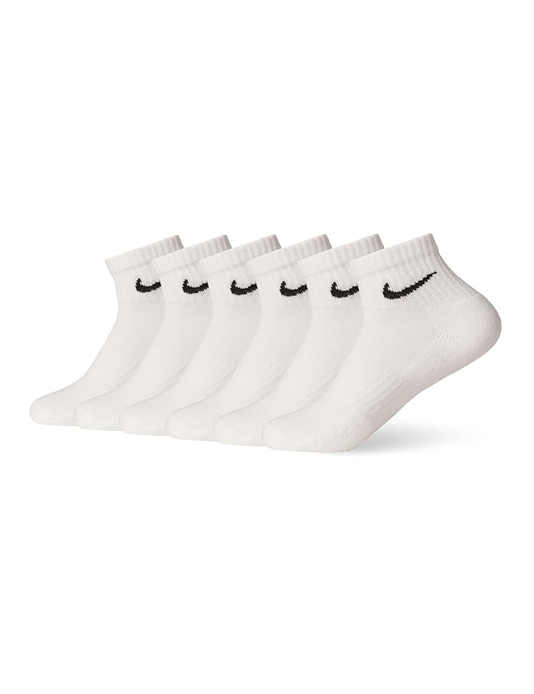 Amazon.com: Nike Unisex Everyday Cushioned Training Ankle Socks (6 Pairs), White/Black, X-Large :... | Amazon (US)