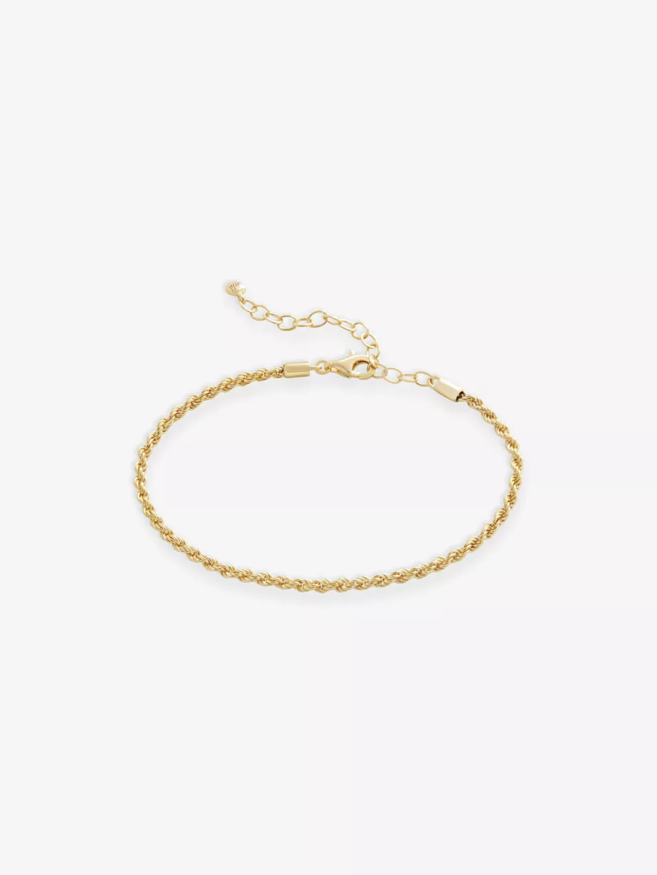 Rope 18ct yellow-gold vermeil plated sterling-silver chain bracelet | Selfridges