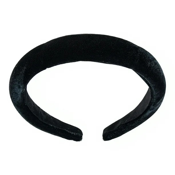 Wild Primrose by Scunci Fashion Padded Headband in Velvet Fabric Black, 1ct - Walmart.com | Walmart (US)