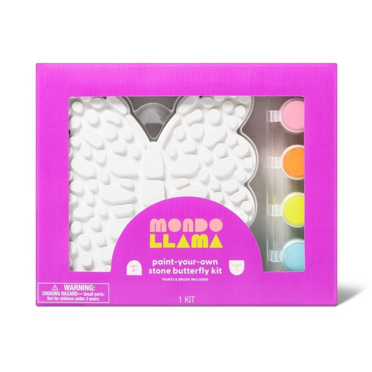 3pc Paint-Your-Own Stone Butterfly Kit - Mondo Llama™ | Target